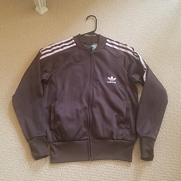 Adidas track jacket brown Clearance
